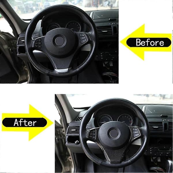 Kolfiber Bil Ratt Dekoration Ram Trim för-BMW X3 E83 2006-2009 Carbon fiber pattern