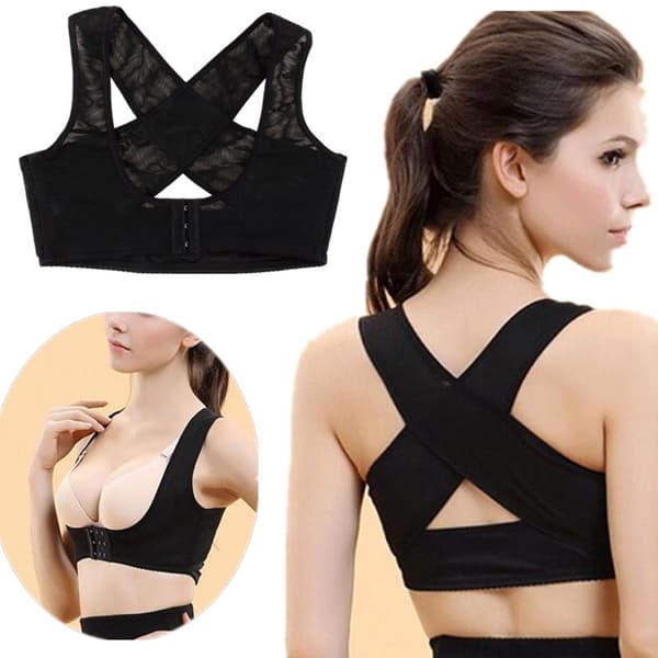 Posture Vest for Women Back Support for Better Posture Black black one size