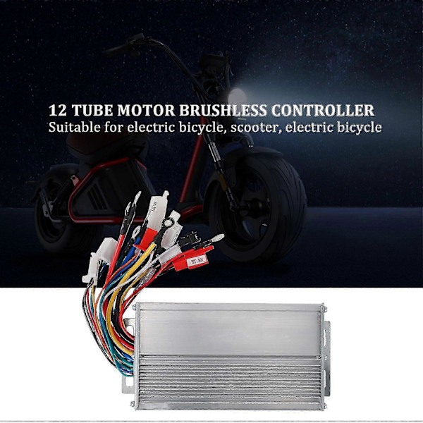 48v 500w børsteløs controller aluminiumslegering controller til elcykelmotorer Silver