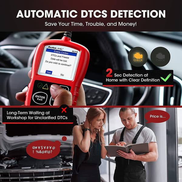 Obd2 Skanner Autolink Al319 Kode Leser