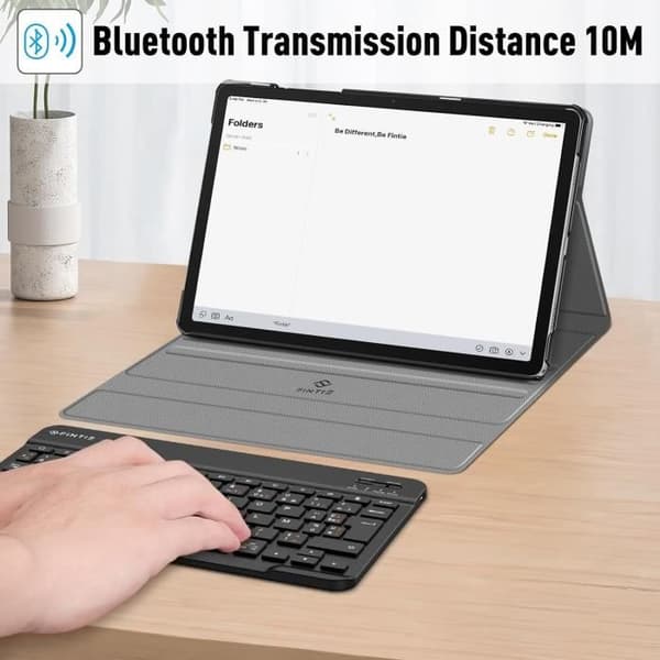 Tastatur - TRAHOO - Samsung Galaxy Tab A9 Plus - AZERTY - Trådløst - Let og bærbart