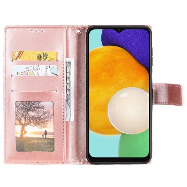 Samsung Galaxy A54 5G Case Mandala Leather Rose Gold 70