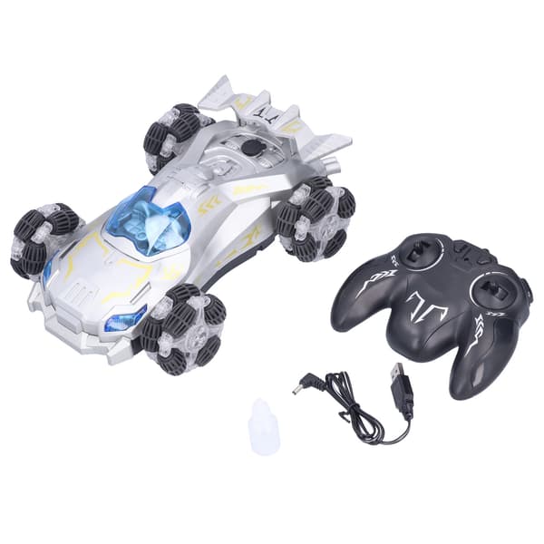 Remote Control Car 360° Easy Drift 1:12 Cool Headlights Durable Shockproof RC Car for Kids Silver 1.1