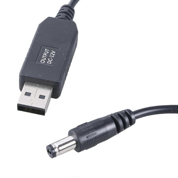 USB til DC5521 Adapterkabel 5V2A til 2V0.5A Spenningsforsterkerledning Strømledning