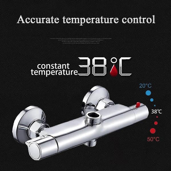 Grohe Starlight Chrome Thermostatic Shower Mixer, TurboStat Technology Offers Fast And Precise Temperature Control, Compatible With All
