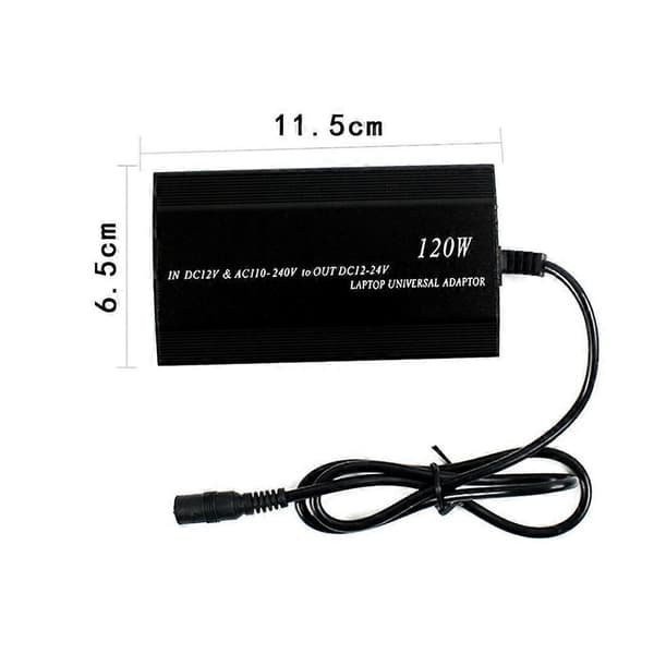 120W Oplader Ladekabel til Laptop Notebook DC 12~24V Bil Strømforsyningsadapter