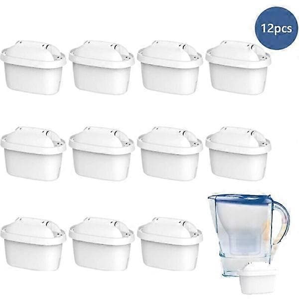 Vandfilterpatron, 12-pak erstatning for Brita Maxtra Plus, Marella filterkande refill
