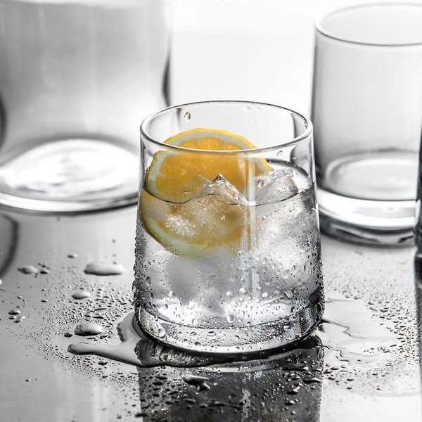 Vattenkaraff i glas för sängen 1 kanna 4 koppar set för nattduksbord Brown