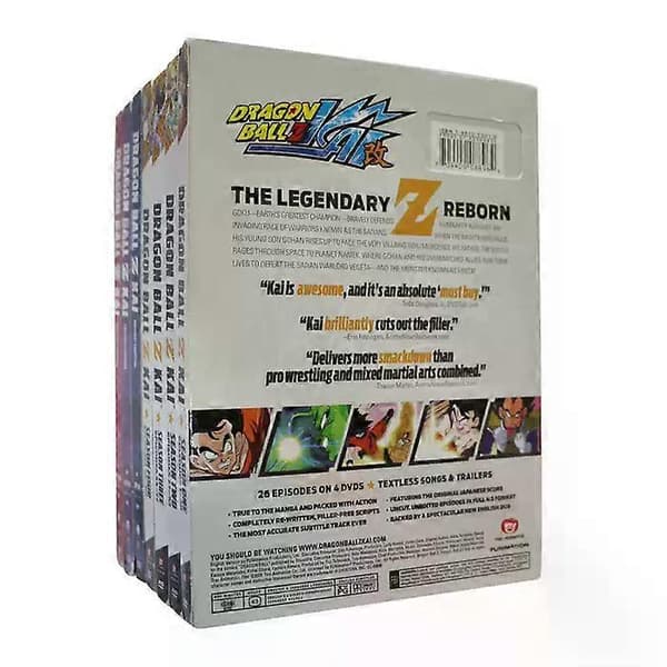 Dragon Ball Z Kai Sæson 1-7 DVD Komplet Samling | 28-Disc Box Sæt | Anime Klassisk Engelsk Version