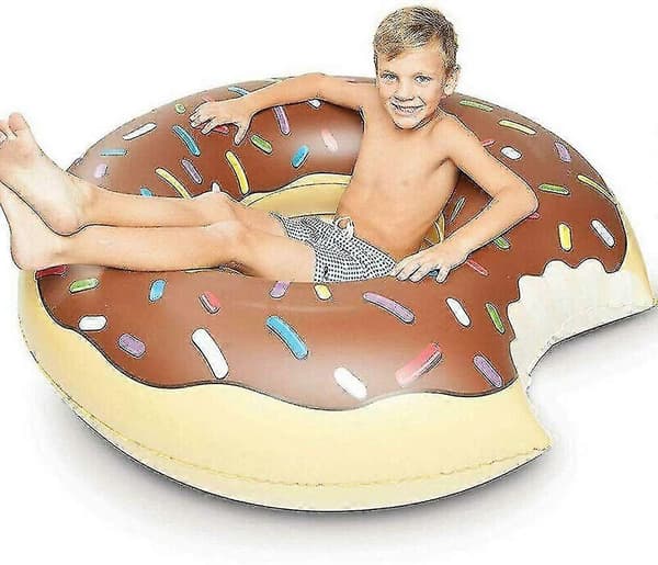 Oppustelig Donut Badering til Børn og Voksne Pool Float Lilo Legetøj Donut Svømmehjælp AA