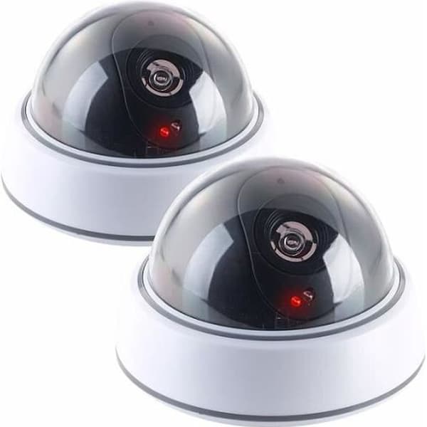 Attrappkamera - VISORTECH - 360° kupol - Röd LED - Trådlös - Plast