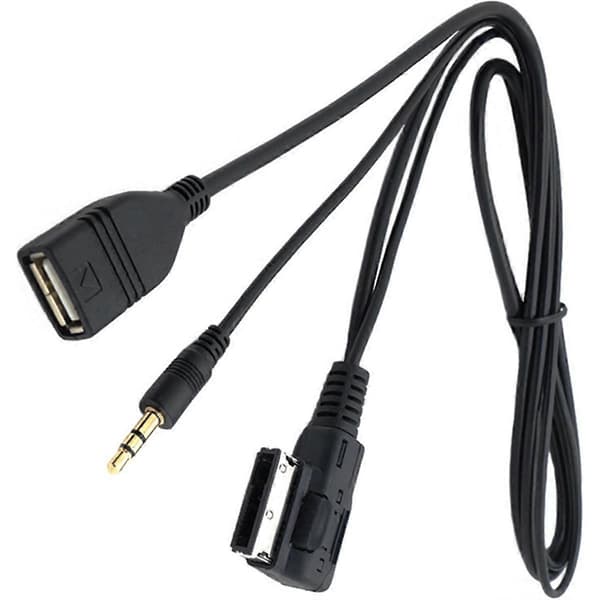 3,5 mm AUX-lydkabel Musik MMI-interface USB-oplader til A6L A8L A3 A4L A5 A1 S5 Q5