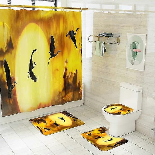 Mng Birds Series Trykte Toiletgulvmåtter