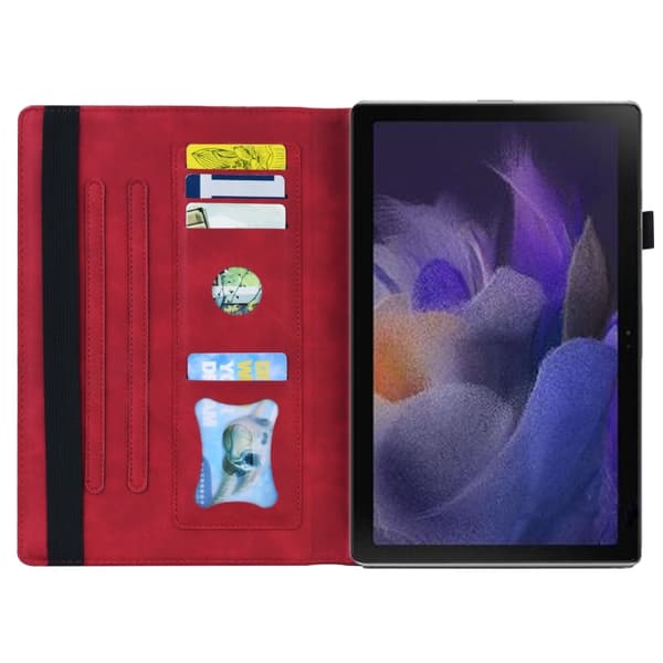 Samsung Galaxy Tab A9+ Cover i Spaltet Stødsikkert Læder Röd