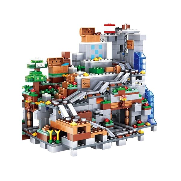 900 Bitar Minecraft Bergsgrotta Byggklossar Set Barnpresent