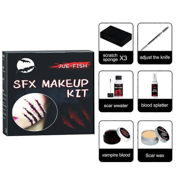 Falsk Blod Makeup Blodspray, Vaskbar Blod Makeup til Vampyr Cosplays Blod Halloween makeup bag