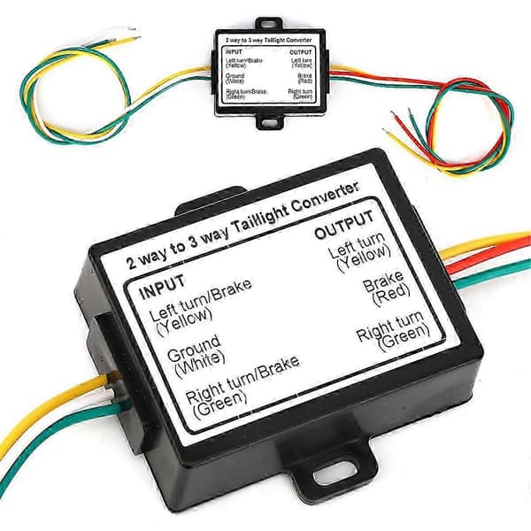2-til-3 ledningssamling Trailer Converter US Type Baglygte Converter Edition 0627