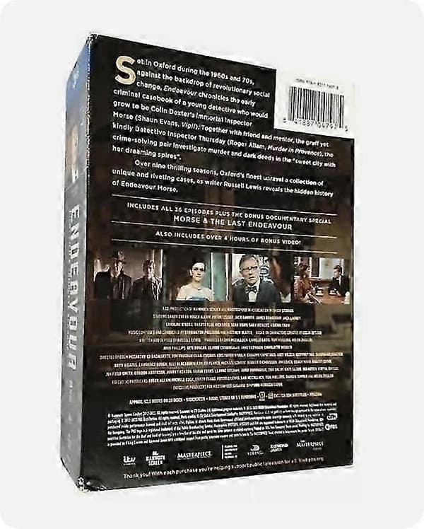 Masterpiece: Endeavour Komplet Samling Sæson 1-9 (DVD, 20-Disc Box Set) engelsk version