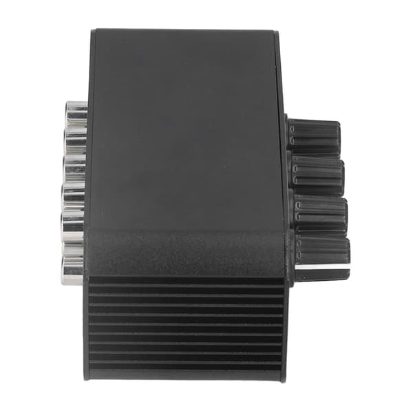4-Channel RCA Input and Output Mini Stereo Audio Mixer with Separate Headphone Volume Controls