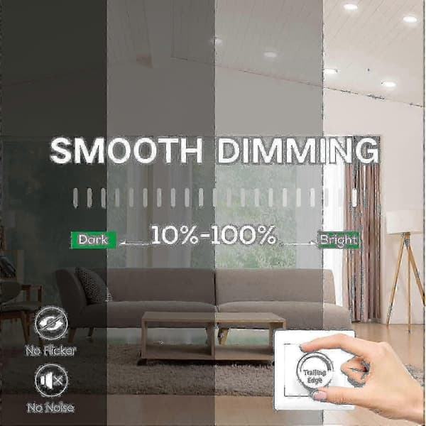 12 stk. 7W Vita LED Downlight Indbyggede Loftslamper Tynde Spotlights