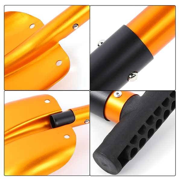 Multifunctional Foldable Aluminum Outdoor Snow Shovel, for Climbing and Camping