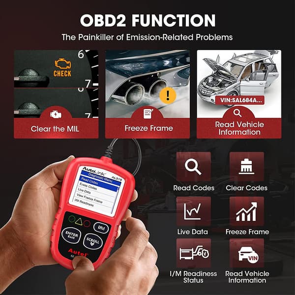 Obd2 Scanner Autolink Al319 Kode Læser