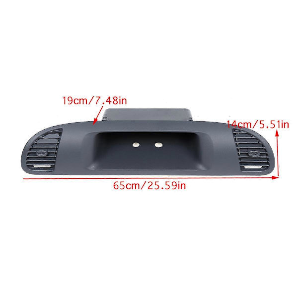 Bilhylle Passasjerrom med luftventilhette for Sprinter Cdi 1999-2006 Instrumentpanel O Grey