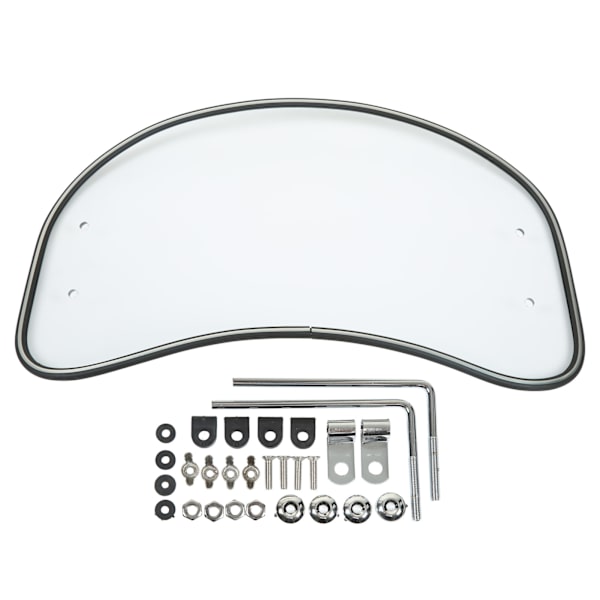 Universal Fit Motorcycle Oval Clear Windshield Wind Deflector Spoiler Shield Transparent