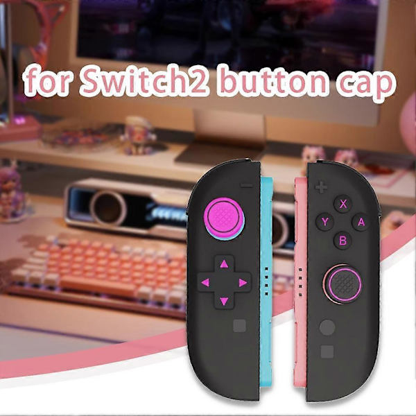 Sött Silikon Mjukt D-Pad Knappskydd Set För Switch 2 Red Blue