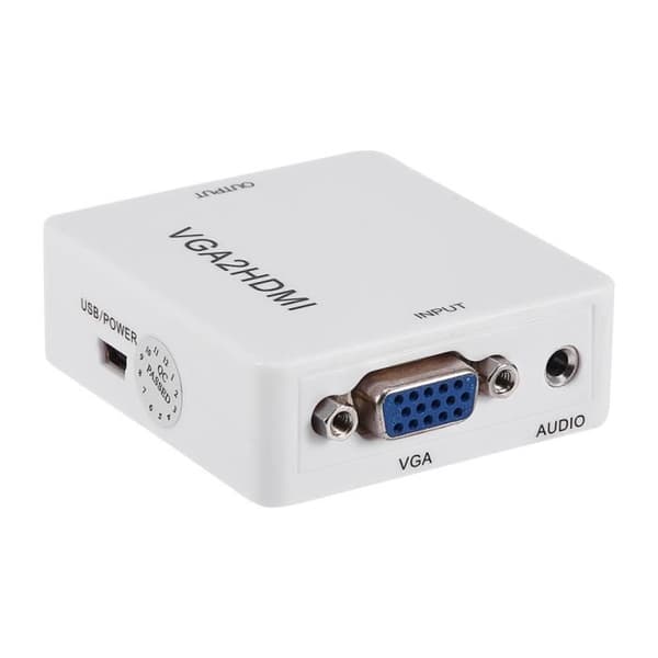Cuque Mini VGA til HDMI-konverterkabeladapter 1080P VGA2HDMI til bærbar DVD til
