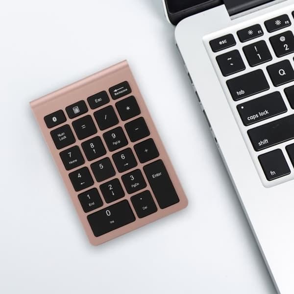 Numeronäppäimistö - TMISHION - BT304 - Langaton - Bluetooth 5.0 - Ruusukulta - 22 näppäintä