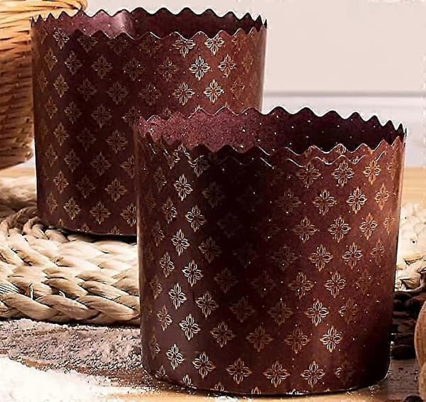 Brune Panettone Former Sett med 25 Stykker