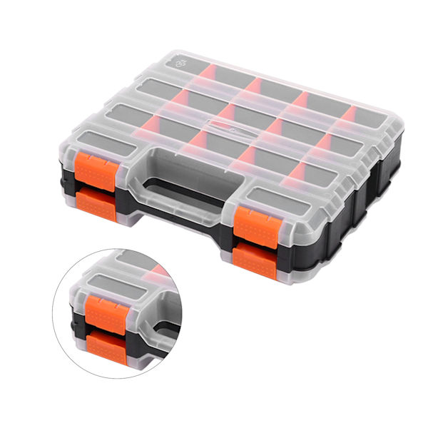 PP Grid Design Thickened Removable Compartment Storage Box Double Sided 32 X 27 X 8 Stable Classification