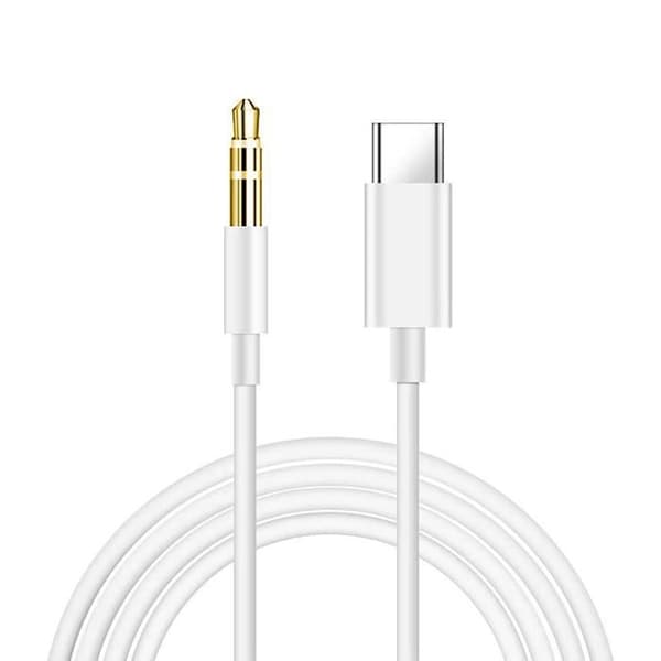 USB-C til 3,5 mm Jack-kabel, USB-C til 3,5 mm Jack-adapter Bil Audio Hjælpe Stereo Kabel, 1M