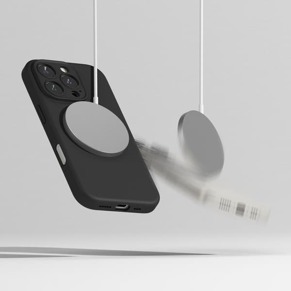 Ringke Kompatibel med iPhone 16 Pro Cover MagSafe Silikone Sort 80