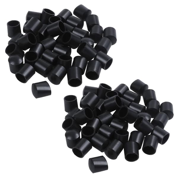 40-delt sort gummi rør ender 10mm rund