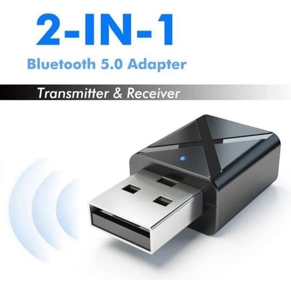 Bluetooth 5.0 ljudsändare Mini 3,5 mm AUX Stereo Bluetooth-adapter för TV PC Bil