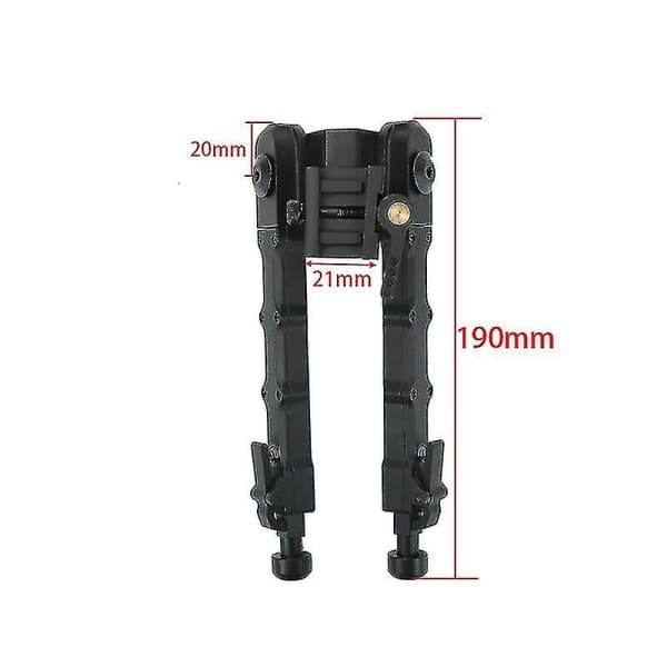 Aluminiumslegering V9 Støtteben i ét stykke Justerbart Bipod Tripod Mount Sort