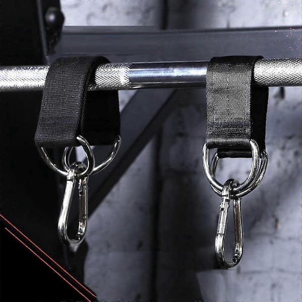 150 kg Svingophængningsstropper Sæt Gymnastik Ophængningsstrop Webbing m/ D-ring Kroge