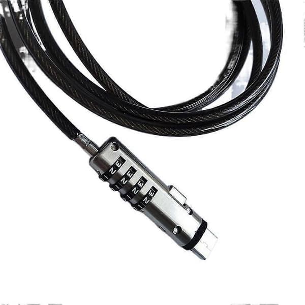 2 stk. USB Laptop Kombinationslås USB 4-cifret Kombinationslås til PC La