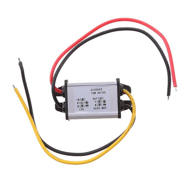 DC/DC-omformer 12V til 5V 3A 18W Strømforsyningsmodul Fullstendig Forseglet