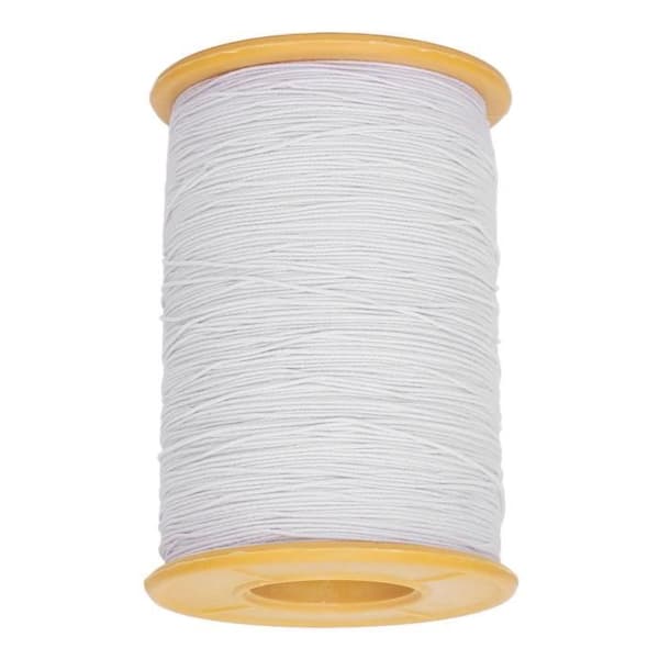 Elastisk snor - OMABETA - 0,5 mm - Hvit - Fleksibel - For DIY-armbånd