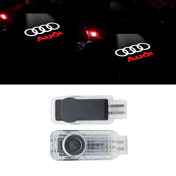 2x LED Compatible with Audi Door Lights Logo Projectors Light Style