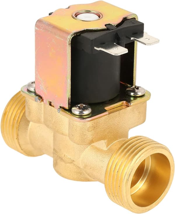 DC 12V 3/4 tommer normalt lukket elektrisk messing-magnetventil, vandafspærringsventil 0,02mpa~0,8mpa til vandkontrol