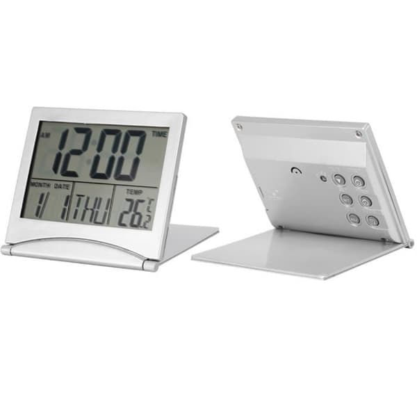LED Vækkeur med Snooze, Digitalt Temperaturdisplay Ur, Bærbart Sengeur til Rejser