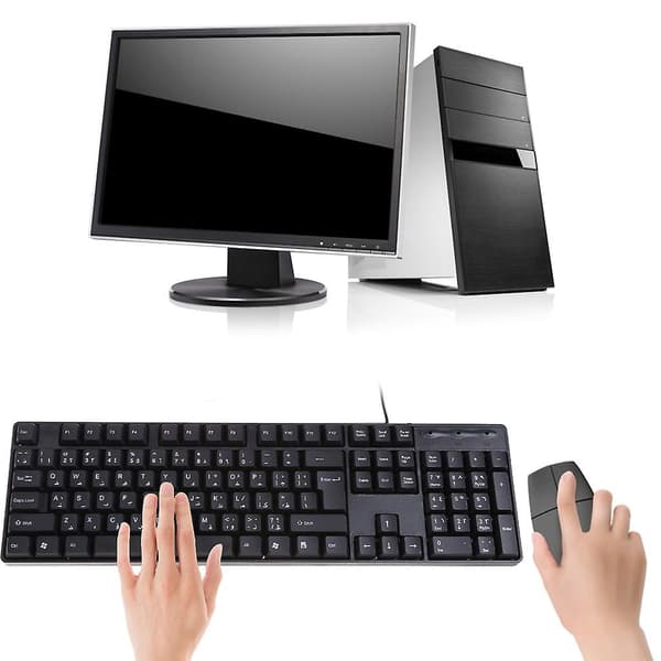 Arabisk tastatur udskiftning sort baggrund med hvide bogstaver til computer White