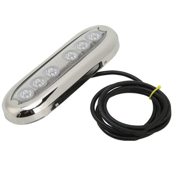 12V til 24V Båd Undervandslys 6 LED-pærer IP68 Vandtæt Stærk Forsegling til Skibe Yachter Motorbåde Blåt Lys/9.5W