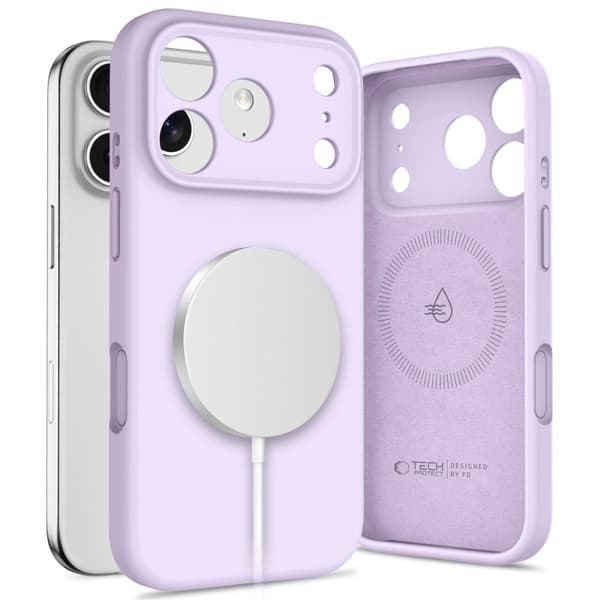 Tech-Protect iPhone 17 Pro Deksel MagSafe Silikon Mauve 50