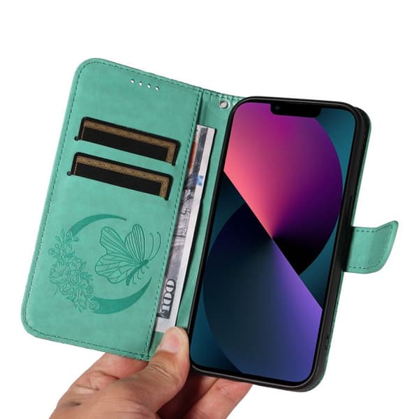 Etui til iPhone 13 / iPhone 14, Premium Læder Pung Etui Cover til iPhone 13 / iPhone 14