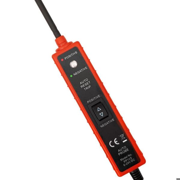 EM285 Bilkredsløbstester, Bilens Elektriske Systemtester, 6-24V DC, Rød